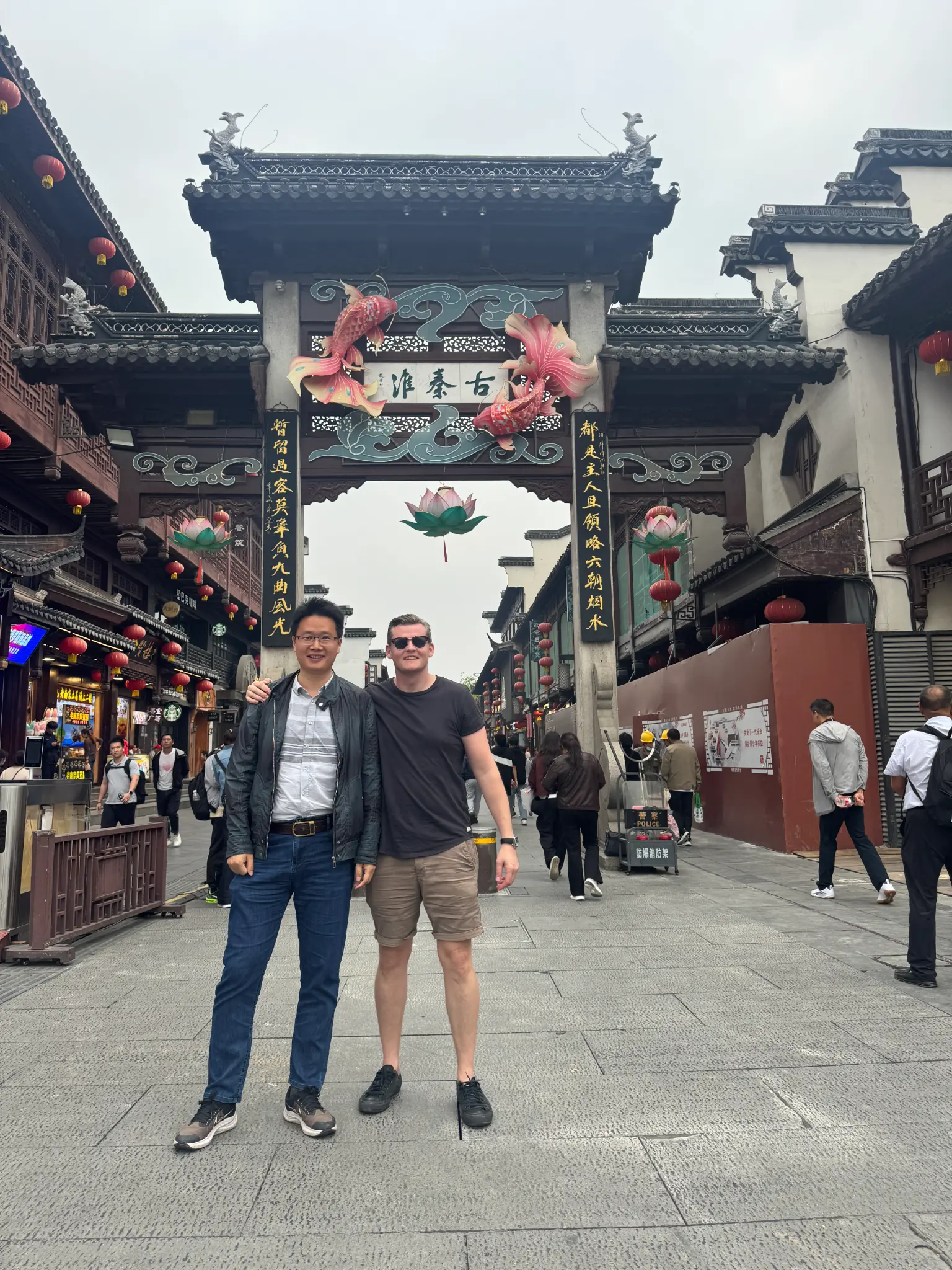 Lyden with partner at traditional Chinese market